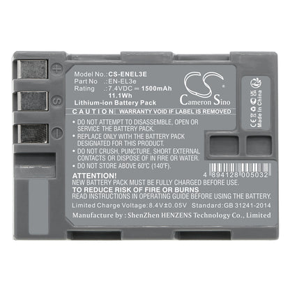 Replacement Battery for NiKon D100 – Camera – 1500mAh / 7.4V