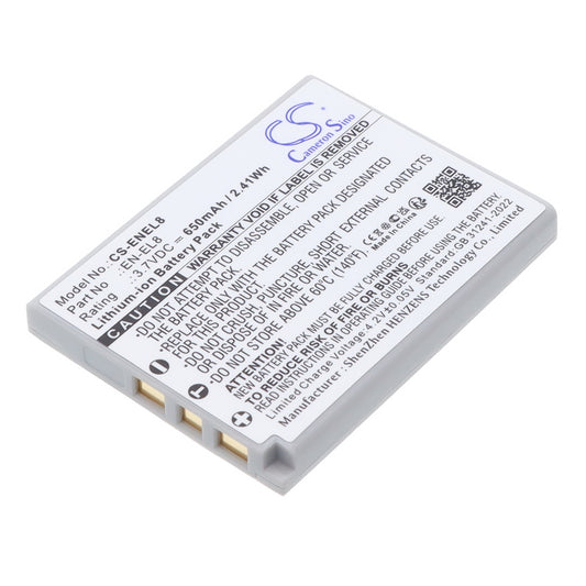 Replacement Battery for NiKon Coolpix P1 – Camera – 650mAh / 3.7V