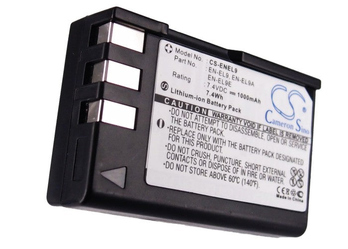 Replacement Battery for NIKON  D3000 – Camera – 1000mAh / 7.40Wh / 7.4V