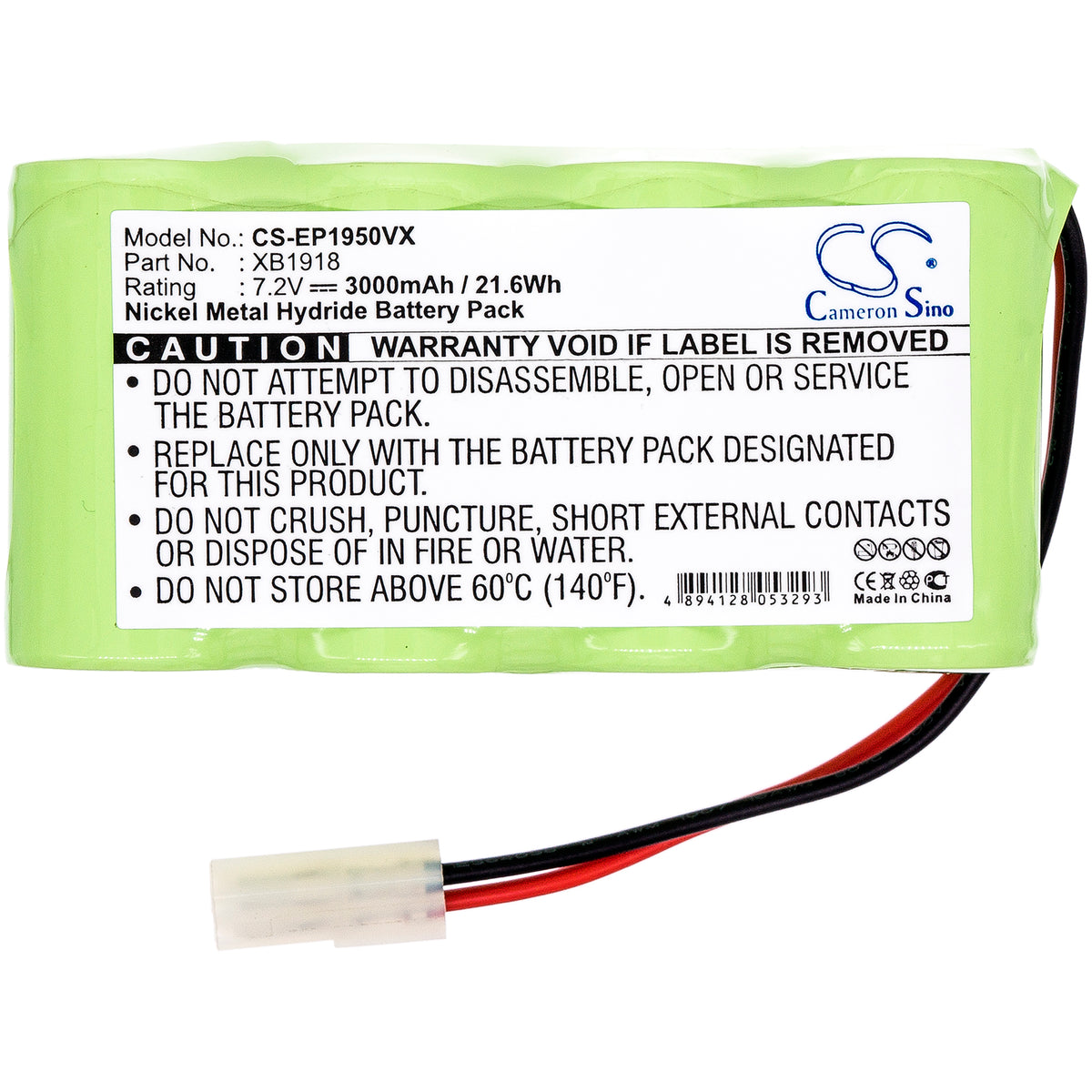 Replacement Battery for Shark | Euro Pro V1950 – Vacuum – 3000mAh / 7.2V