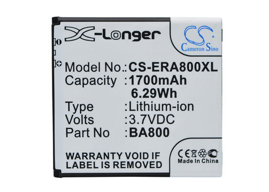 Replacement Battery for Sony Ericsson Xperia S – Mobile, SmartPhone – 1700mAh / 3.7V