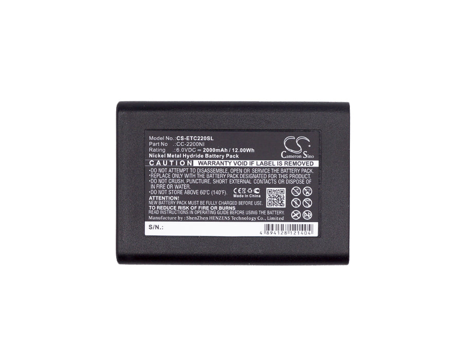 Replacement Battery for Eartec Comstar Com-Center – Wireless Headset – 2000mAh / 6V - image 3