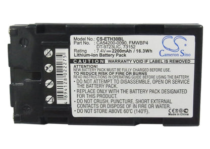 Replacement Battery for Fujitsu  Stylistic 500 – Barcode Scanner – 2200mAh / 16.28Wh / 7.4V