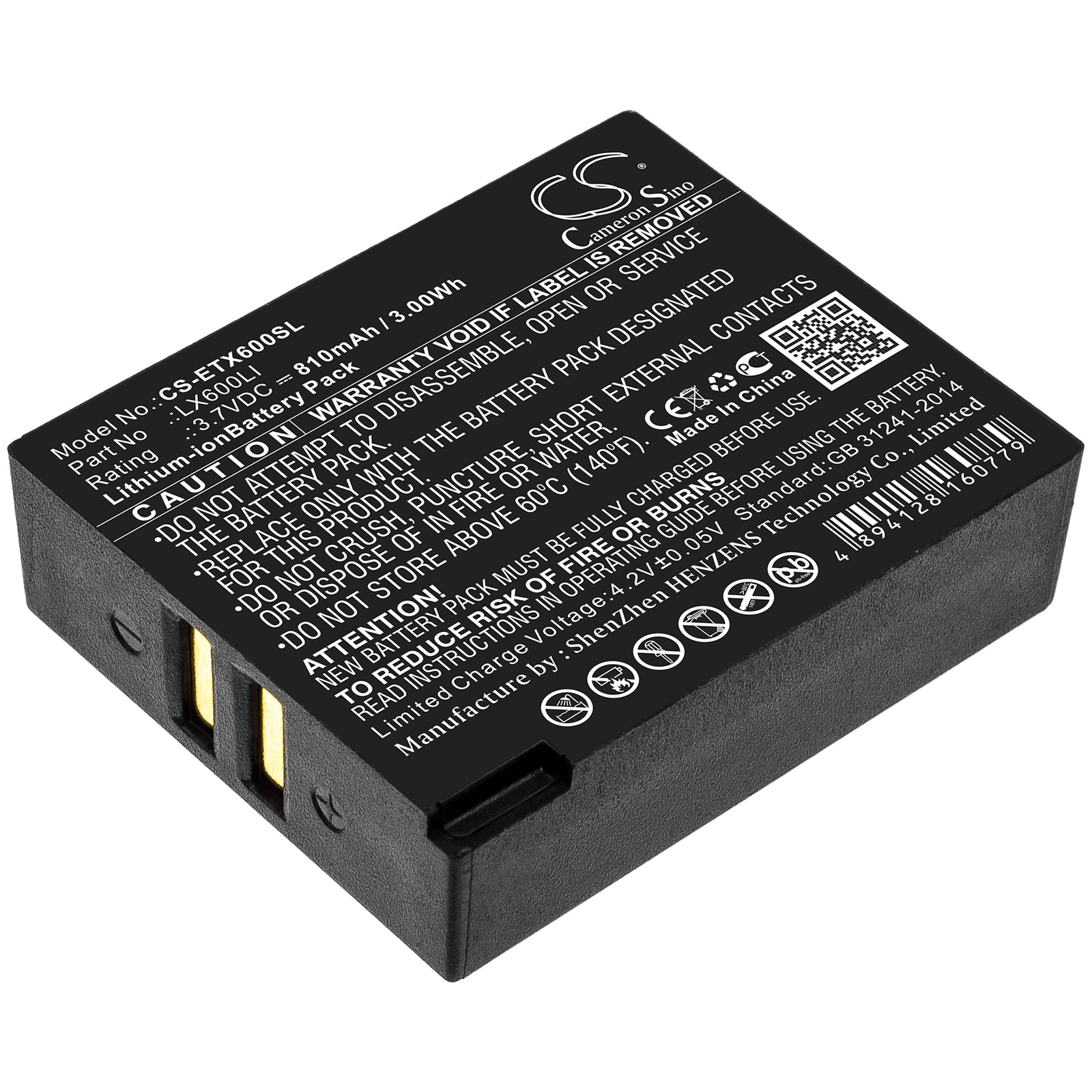 Replacement Battery for Eartec HUB – Wireless Headset – 810mAh / 3.7V - image 1