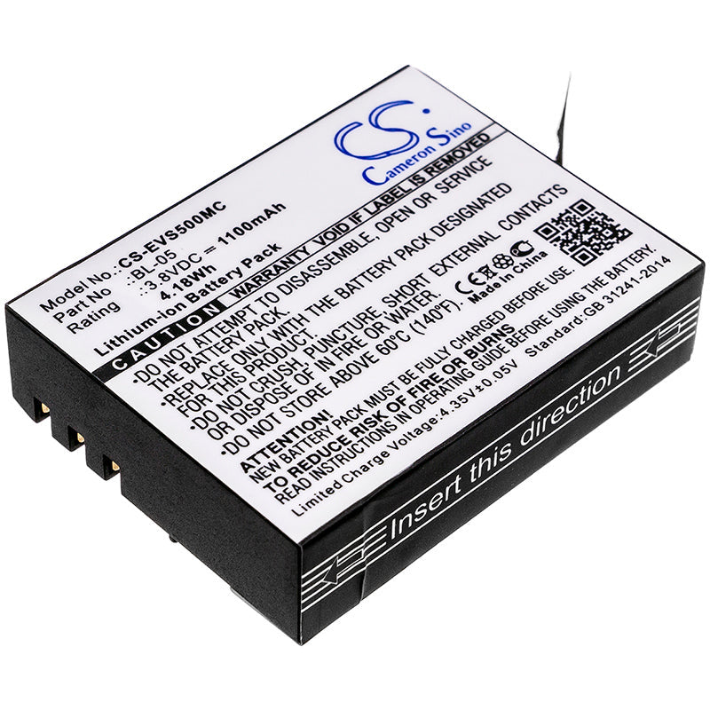 Replacement Battery for EZVIZ  S5 Plus – Camera – 1100mAh / 4.18Wh / 3.8V