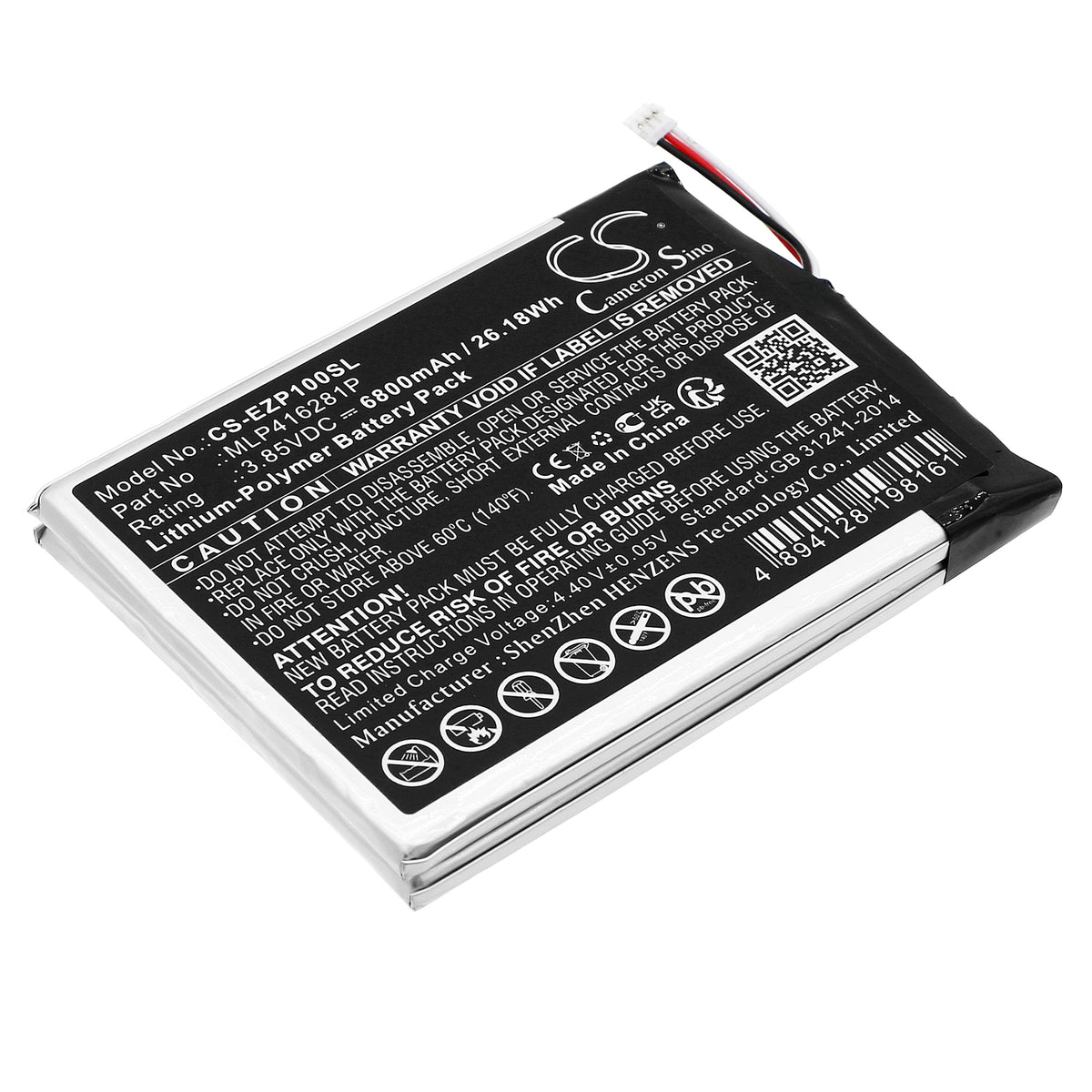 Replacement Battery for Ezviz DP1S – Home Security Camera – 6800mAh / 3.85V