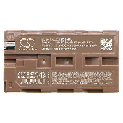 Replacement Battery for CAME-TV  BOLTZEN B-30 – Camera – 5200mAh / 38.48Wh / 7.4V