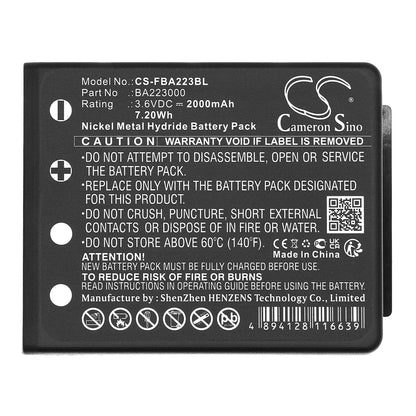 Replacement Battery for HBC  FBFUB09N – Crane Remote Control – 2000mAh / 7.20Wh / 3.6V