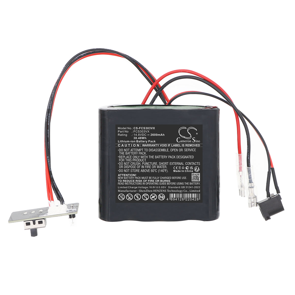 Replacement Battery for ProfiCare PC-AKS3034 – Vacuum – 2600mAh / 14.8V