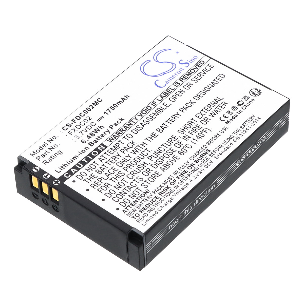 Replacement Battery for Drift HD Ghost – Camera – 1750mAh / 3.7V