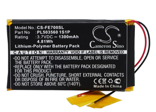 Replacement Battery for Fiio EO7K – Amplifier – 1300mAh / 3.7V