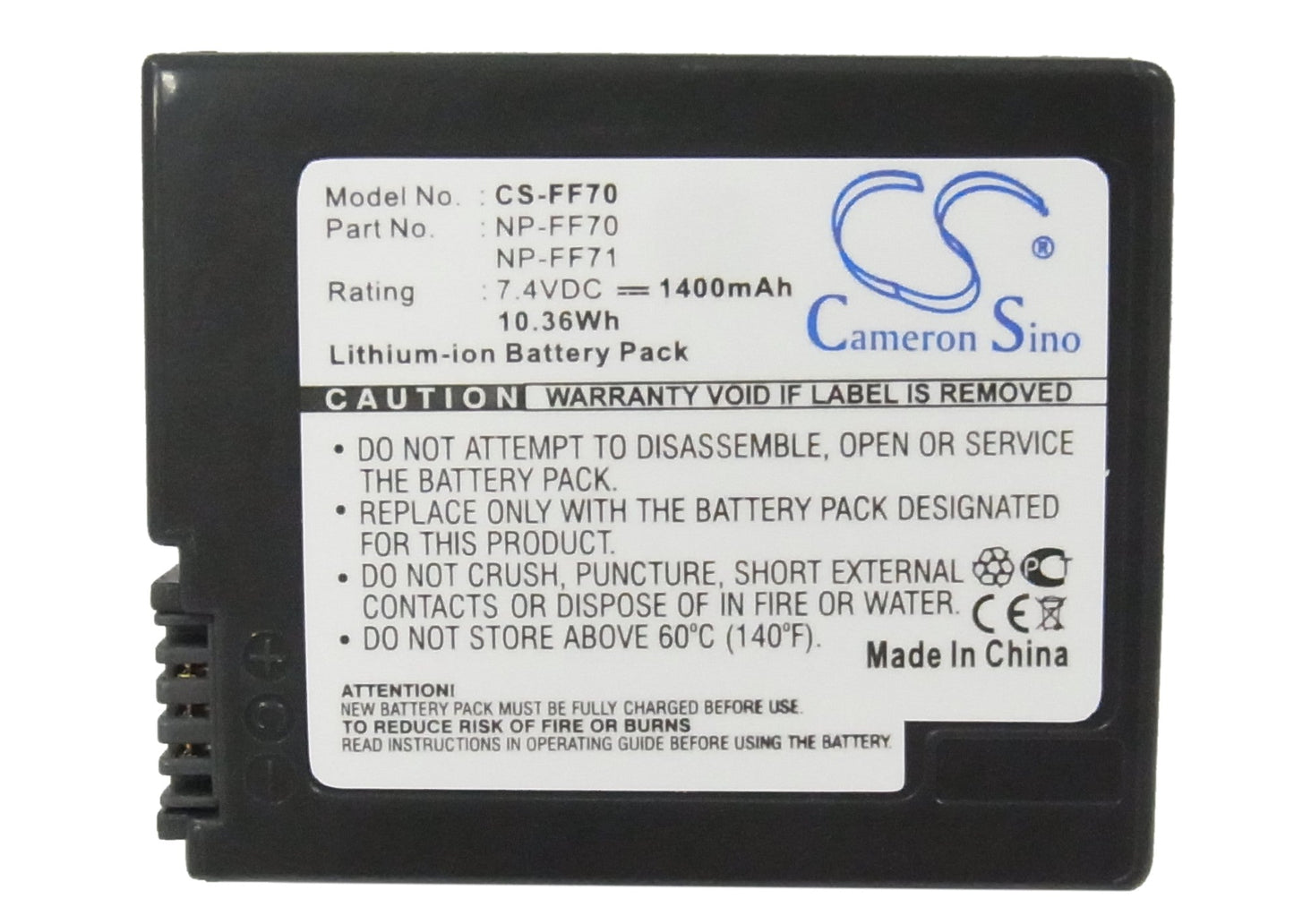 Replacement Battery for Sony  CCD-TRV108 – Camera – 1400mAh / 7.4V