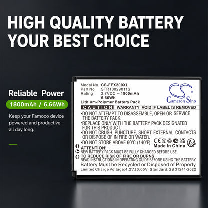 Replacement Battery for FAMOCO FX100 – ID Card Reader – 1800mAh / 3.7V