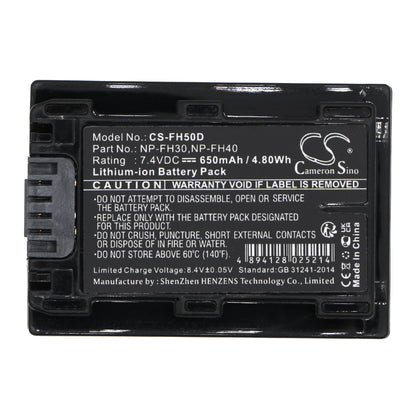 Replacement Battery for Sony DCR-DVD908E – Camera – 650mAh / 7.4V