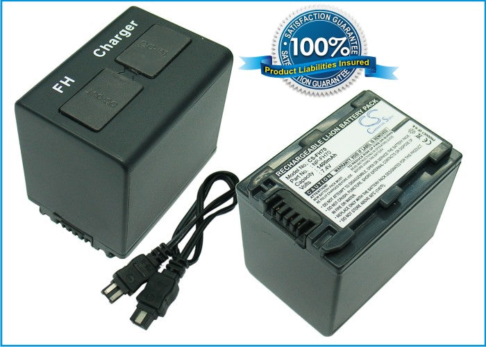 Replacement Battery for Sony DCR-DVD908E – Camera – 1400mAh / 7.4V - image 1