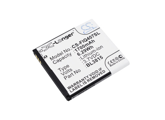 Replacement Battery for Fly IQ4407 – Mobile, SmartPhone – 1700mAh / 3.7V