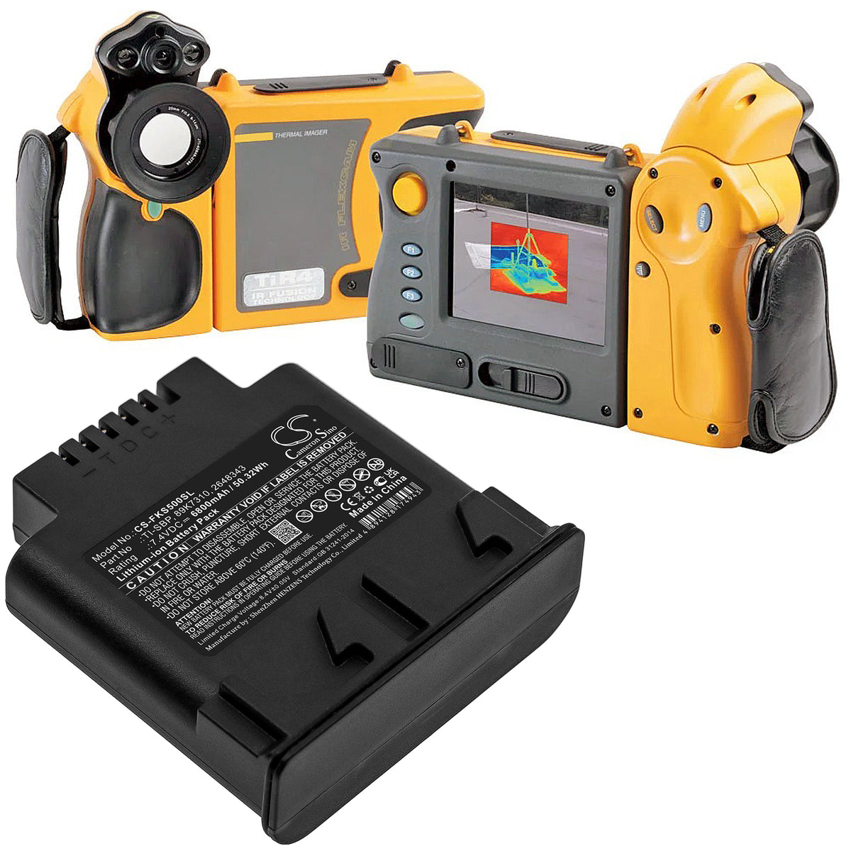 Replacement Battery for Fluke IR SMART – Thermal Camera – 6800mAh / 7.4V