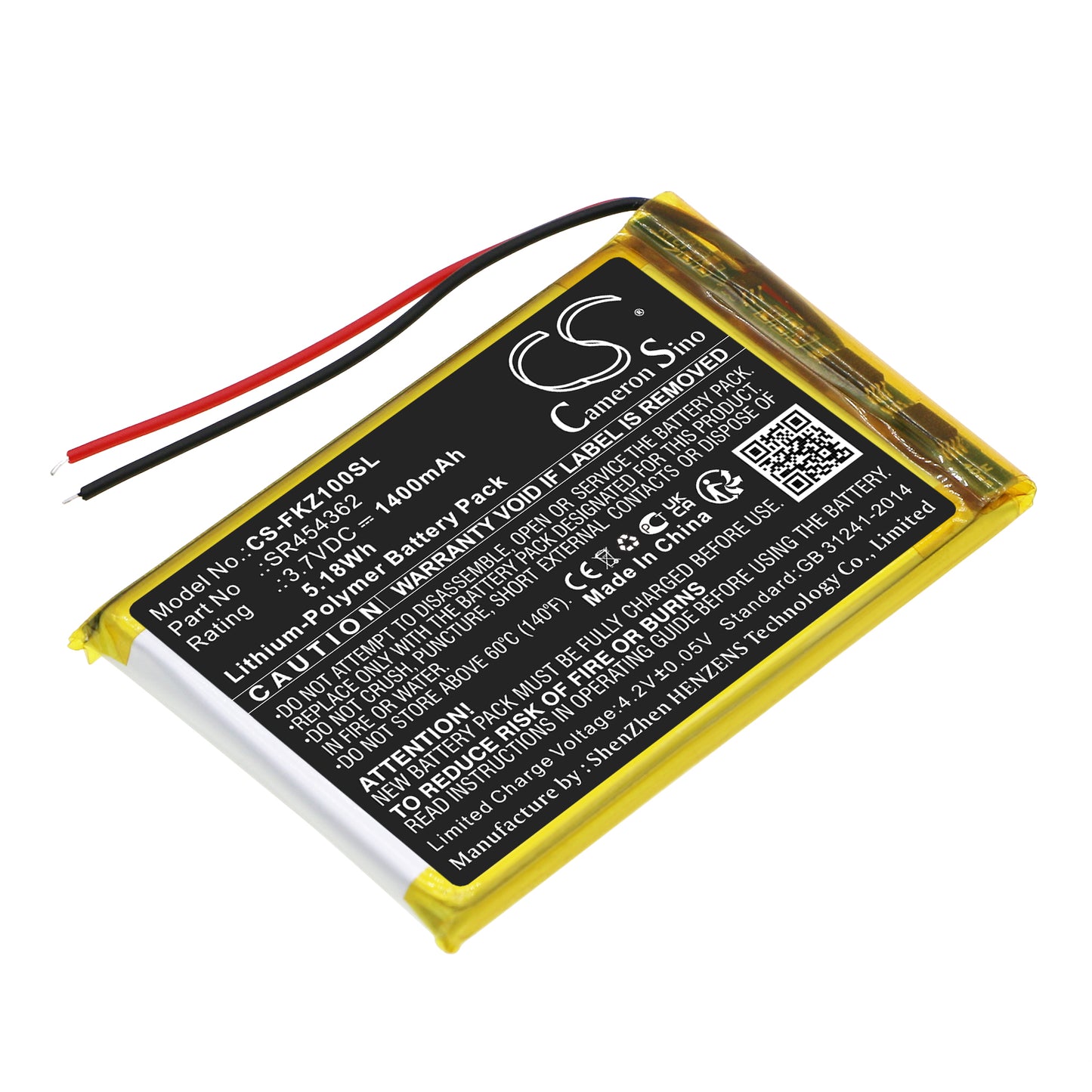 Replacement Battery for Falk | Milink FA Z10 – GPS, Navigator – 1400mAh / 3.7V - image 1
