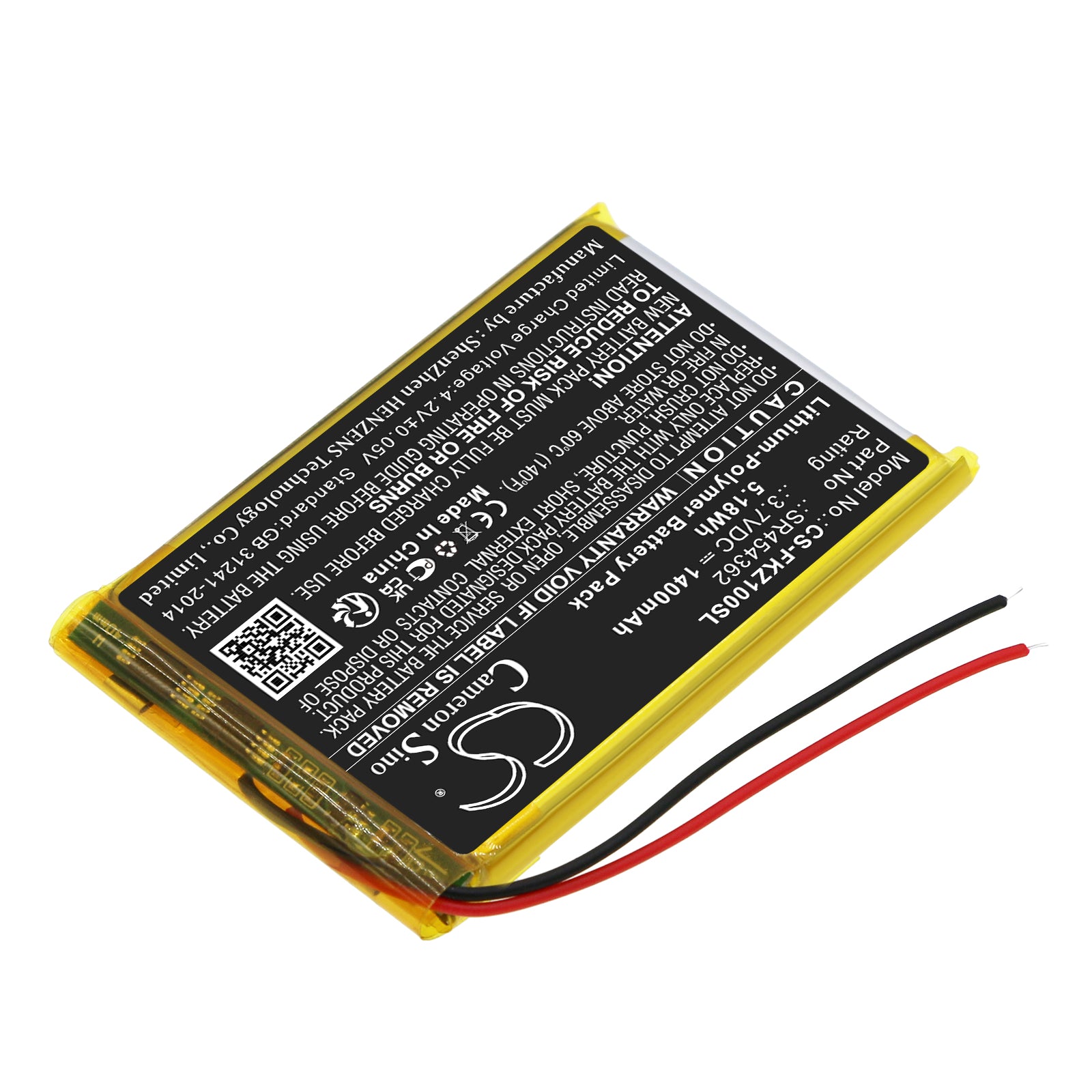 Replacement Battery for Falk | Milink FA Z10 – GPS, Navigator – 1400mAh / 3.7V - image 2