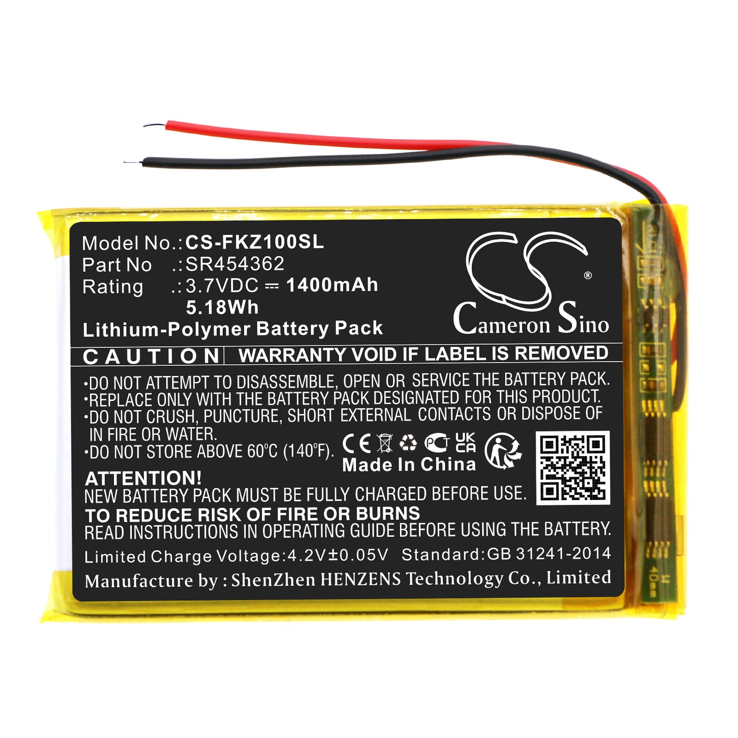 Replacement Battery for Falk | Milink FA Z10 – GPS, Navigator – 1400mAh / 3.7V - image 3