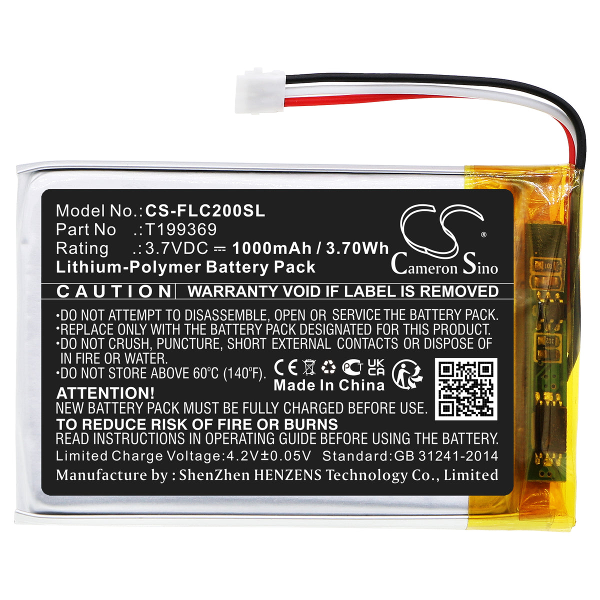 Replacement Battery for Flir C2 – Thermal Camera – 1000mAh / 3.7V