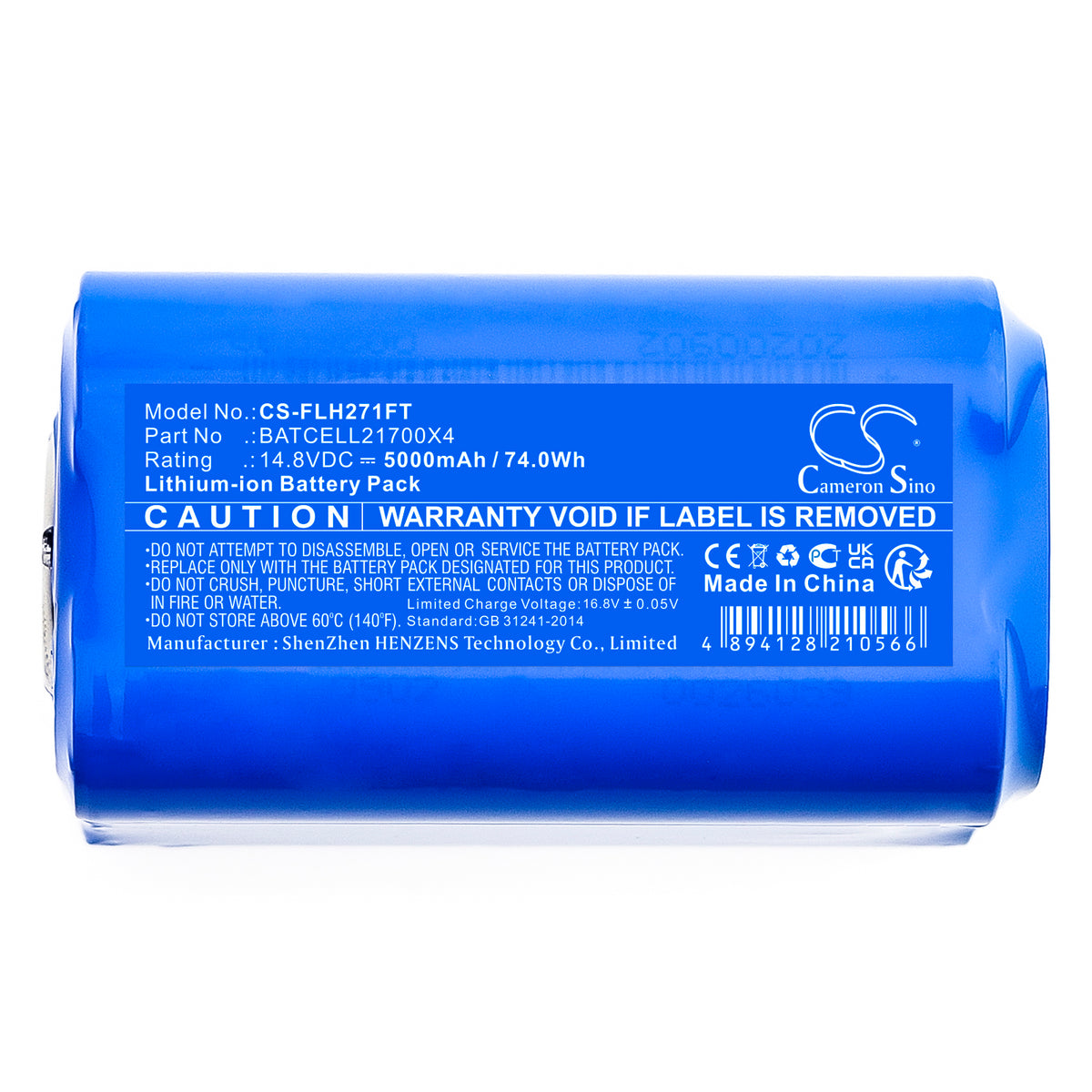 Replacement Battery for Bigblue CB9000P – Flashlight – 5000mAh / 14.8V