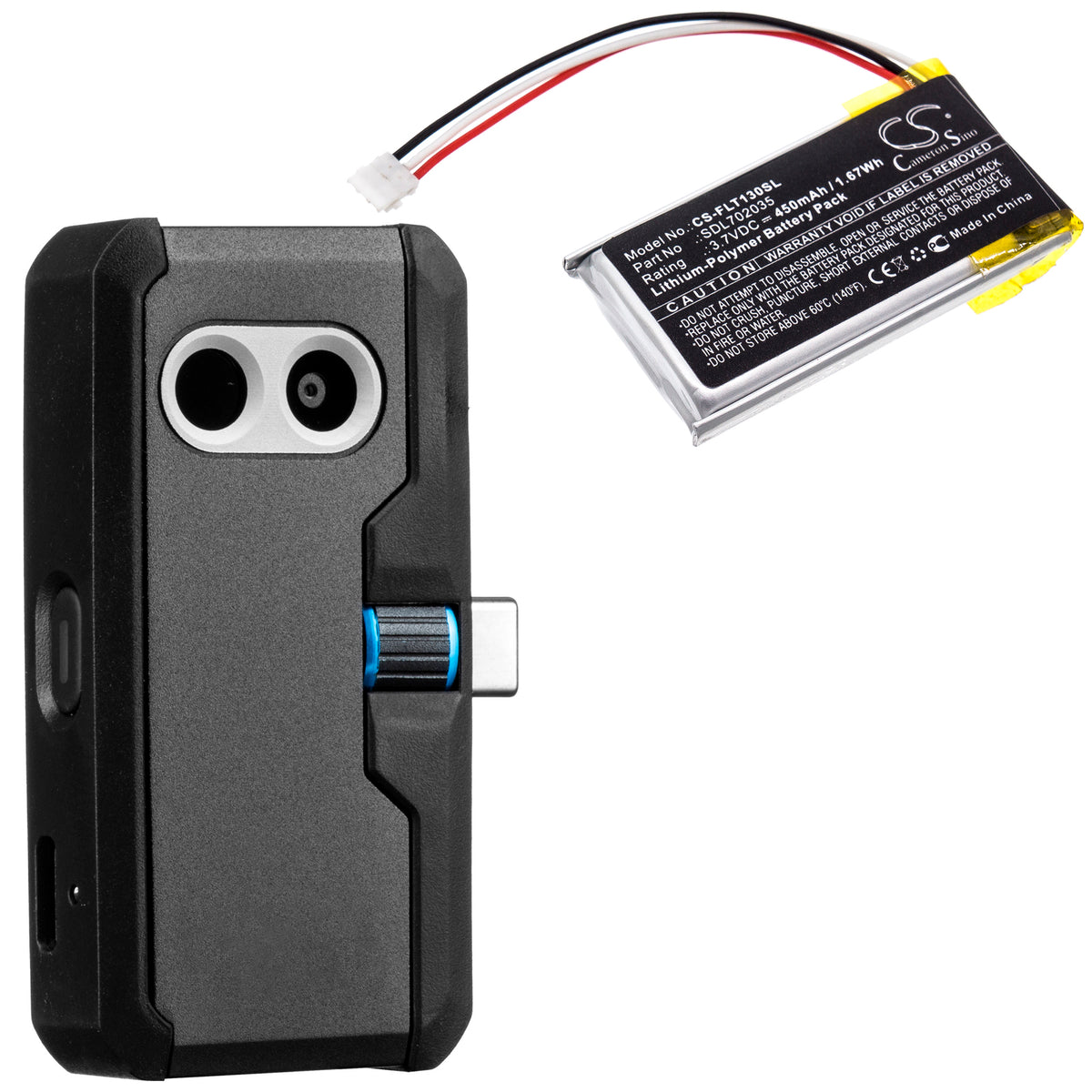 Replacement Battery for Flir One Pro – Thermal Camera – 450mAh / 3.7V