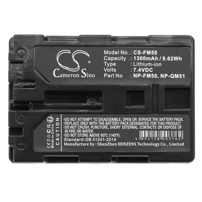 Replacement Battery for Sony DCR-PC100 – Camera – 1300mAh / 7.4V