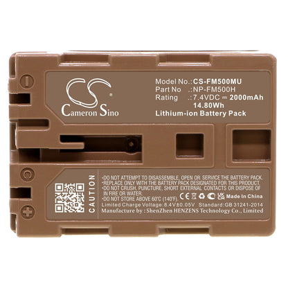 Replacement Battery for Sony  alpha DSLR-A100 – Camera – 2000mAh / 14.80Wh / 7.4V