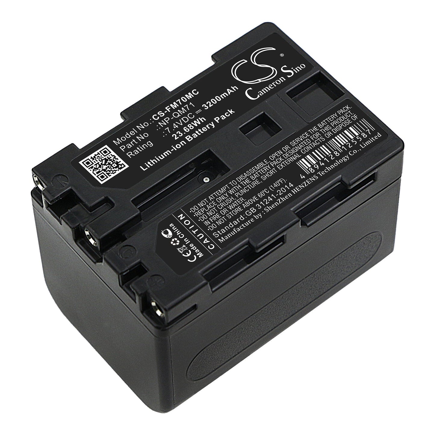 Replacement Battery for Sony  CCD-TRV108 – Camera – 3200mAh / 23.68Wh / 7.4V