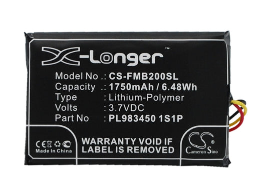 Replacement Battery for Falcom Mambo 2 – GPS, Navigator – 1750mAh / 3.7V