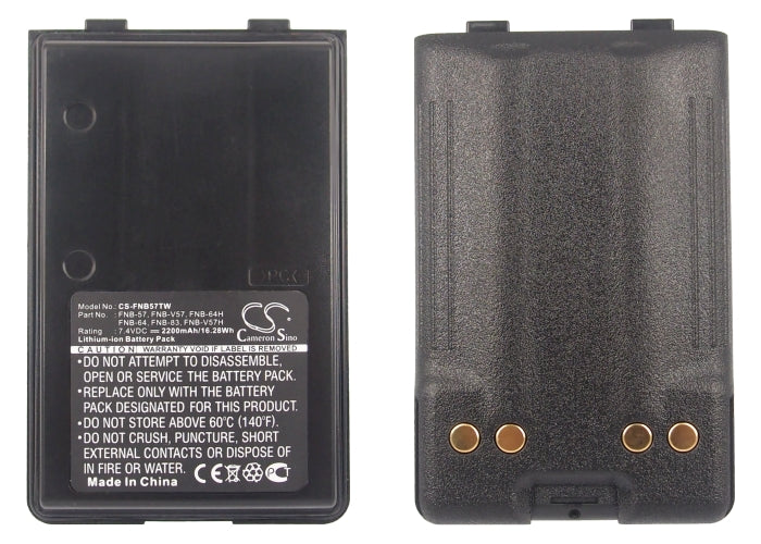 Replacement Battery for Vertex  FT60 – Two-Way Radio – 2200mAh / 16.28Wh / 7.4V