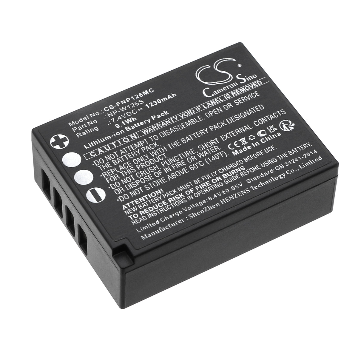 Replacement Battery for Fujifilm FinePix HS30EXR – Camera – 1230mAh / 7.4V