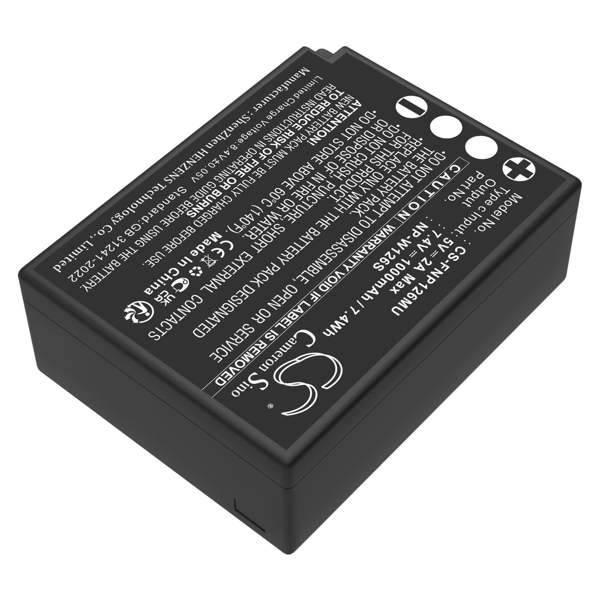 Replacement Battery for Fujifilm FinePix HS30EXR – Camera – 1000mAh / 7.4V