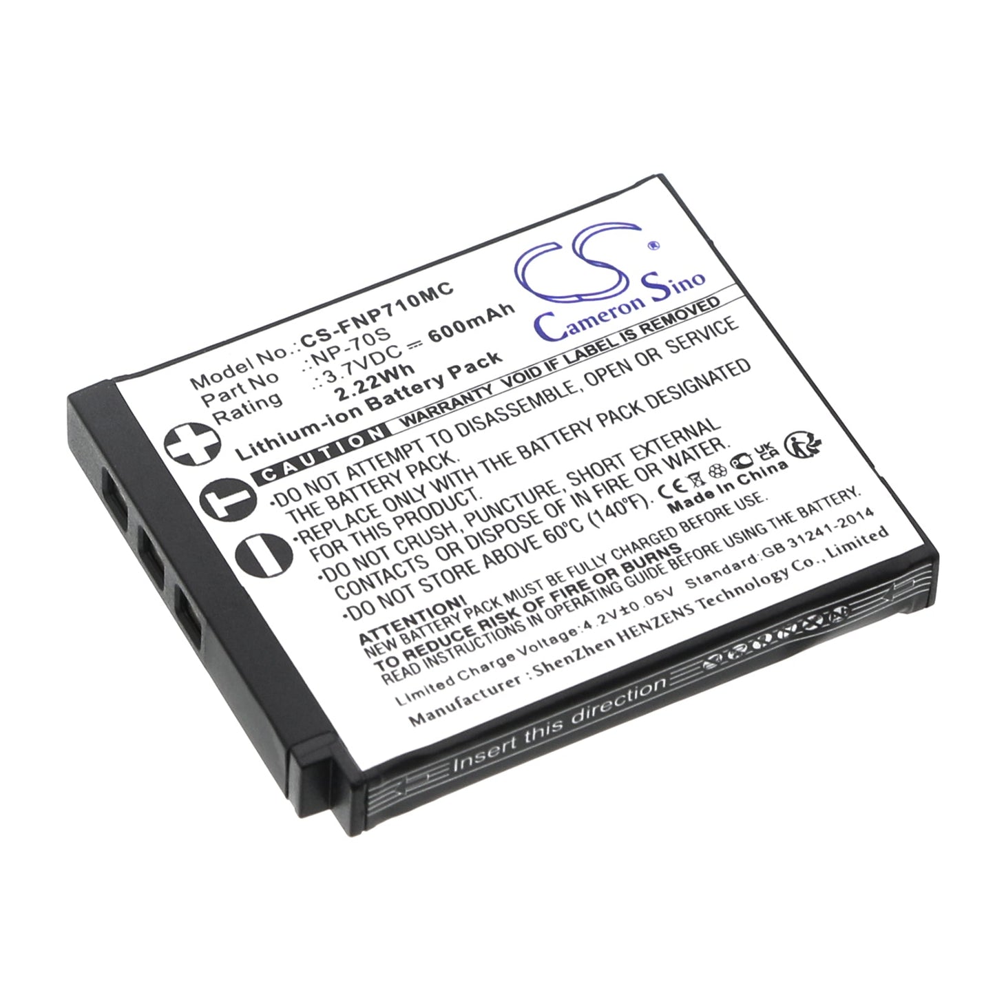 Replacement Battery for Fujifilm  Instax Mini 99 – Camera – 600mAh / 2.22Wh / 3.7V