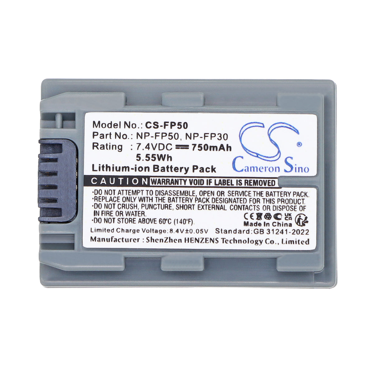 Replacement Battery for Sony DCR-SR40 – Camera – 750mAh / 7.4V