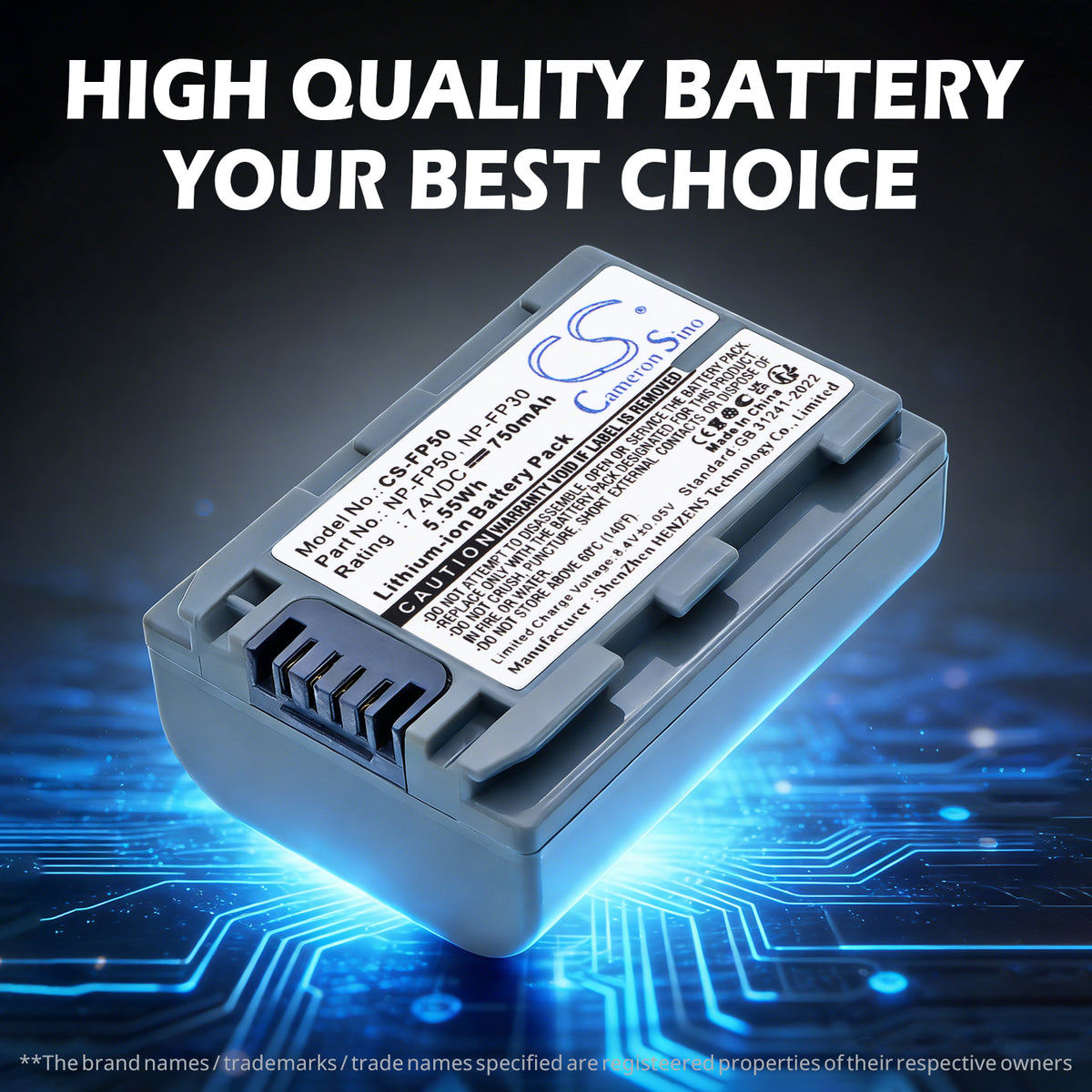 Replacement Battery for Sony DCR-SR40 – Camera – 750mAh / 7.4V