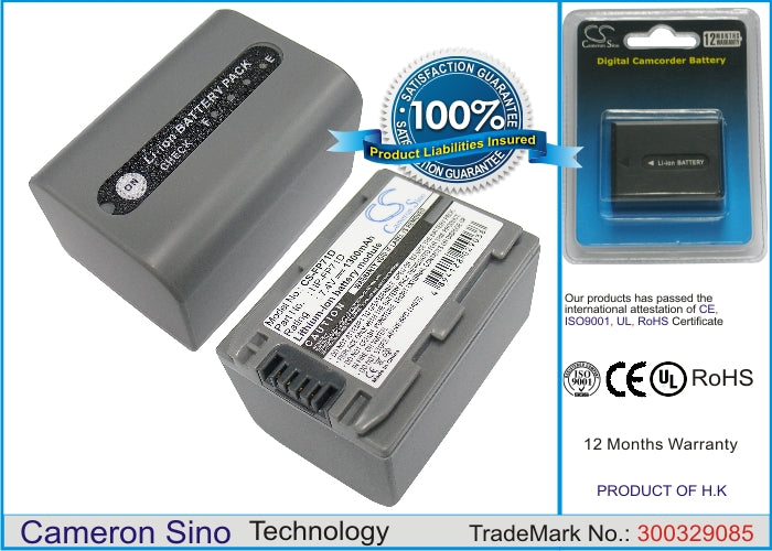Replacement Battery for Sony DCR-HC41 – Camera – 1300mAh / 7.4V - image 1