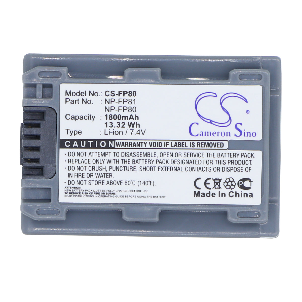 Replacement Battery for Sony DCR-DVD92 – Camera – 1800mAh / 7.4V