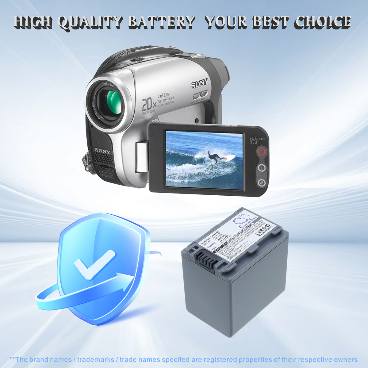 Replacement Battery for Sony DCR-DVD92 – Camera – 1800mAh / 7.4V