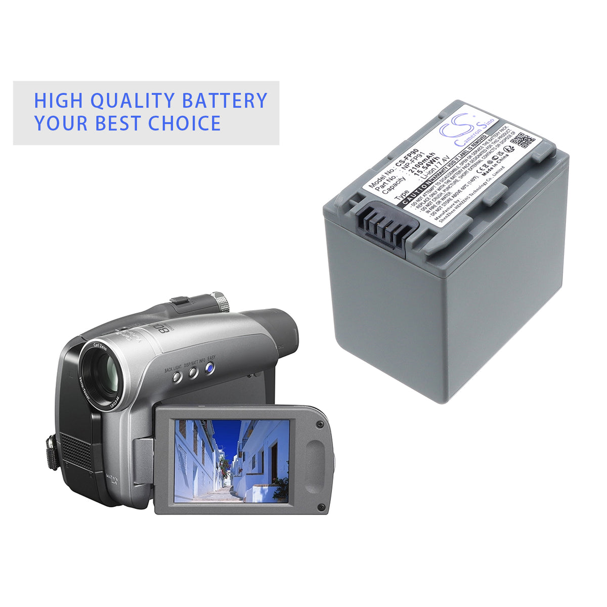 Replacement Battery for Sony DCR-HC28E – Camera – 2100mAh / 7.4V
