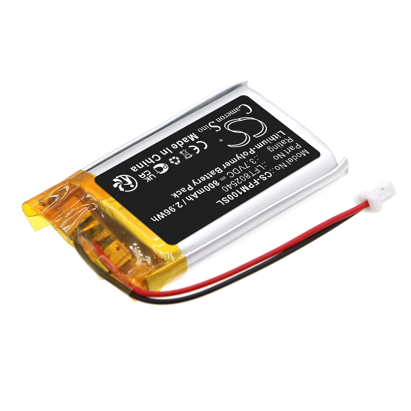 Replacement Battery for Fodsports  M1S Pro – Wireless Headset – 800mAh / 2.96Wh / 3.7V