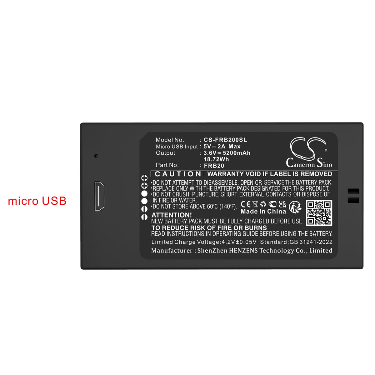Replacement Battery for Imou Cell 2 Camera – Home Security Camera – 5200mAh / 3.6V