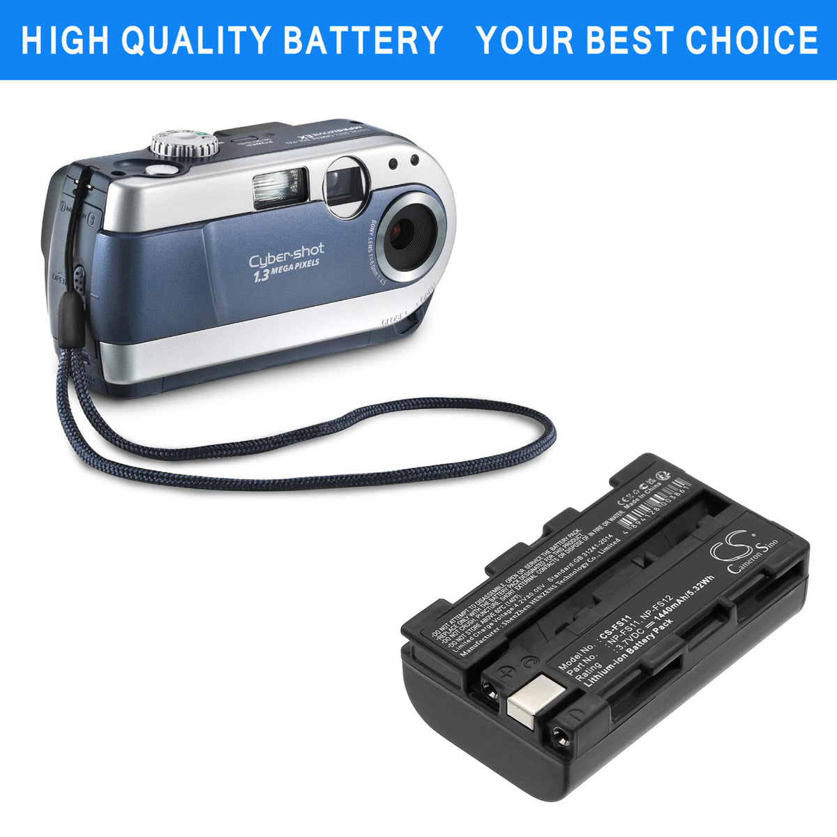 Replacement Battery for Sony CCD-CR1E – Camera – 1440mAh / 3.7V