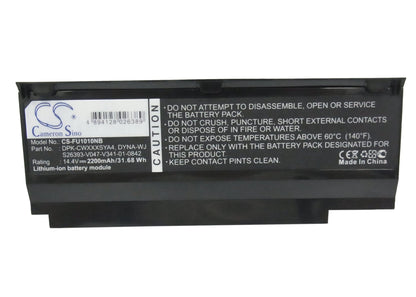 Replacement Battery for Fujitsu  CWOAO – Notebook, Laptop – 2200mAh/31.68Wh / 14.4V