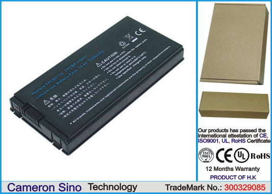 Replacement Battery for Fujitsu LifeBook N3400 – Notebook, Laptop – 2200mAh / 14.4V - image 1