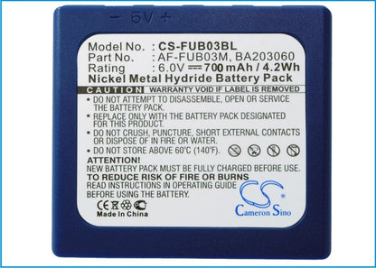 Replacement Battery for Hetronic | HBC | Abitron TGA – Crane Remote Control – 700mAh / 6V