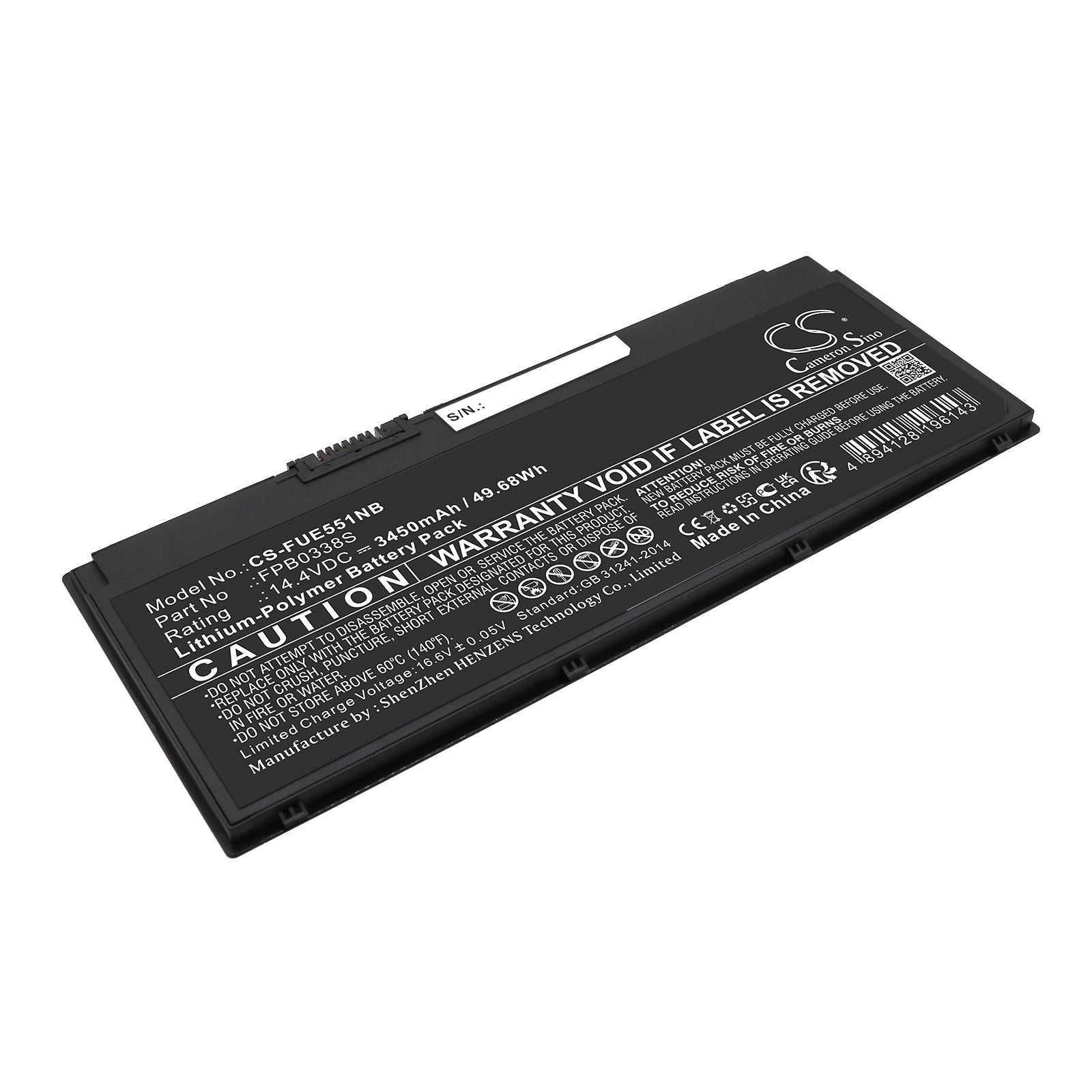 Replacement Battery for Fujitsu LifeBook E448-E4480M35SOIT – Notebook, Laptop – 3450mAh / 14.4V - image 1