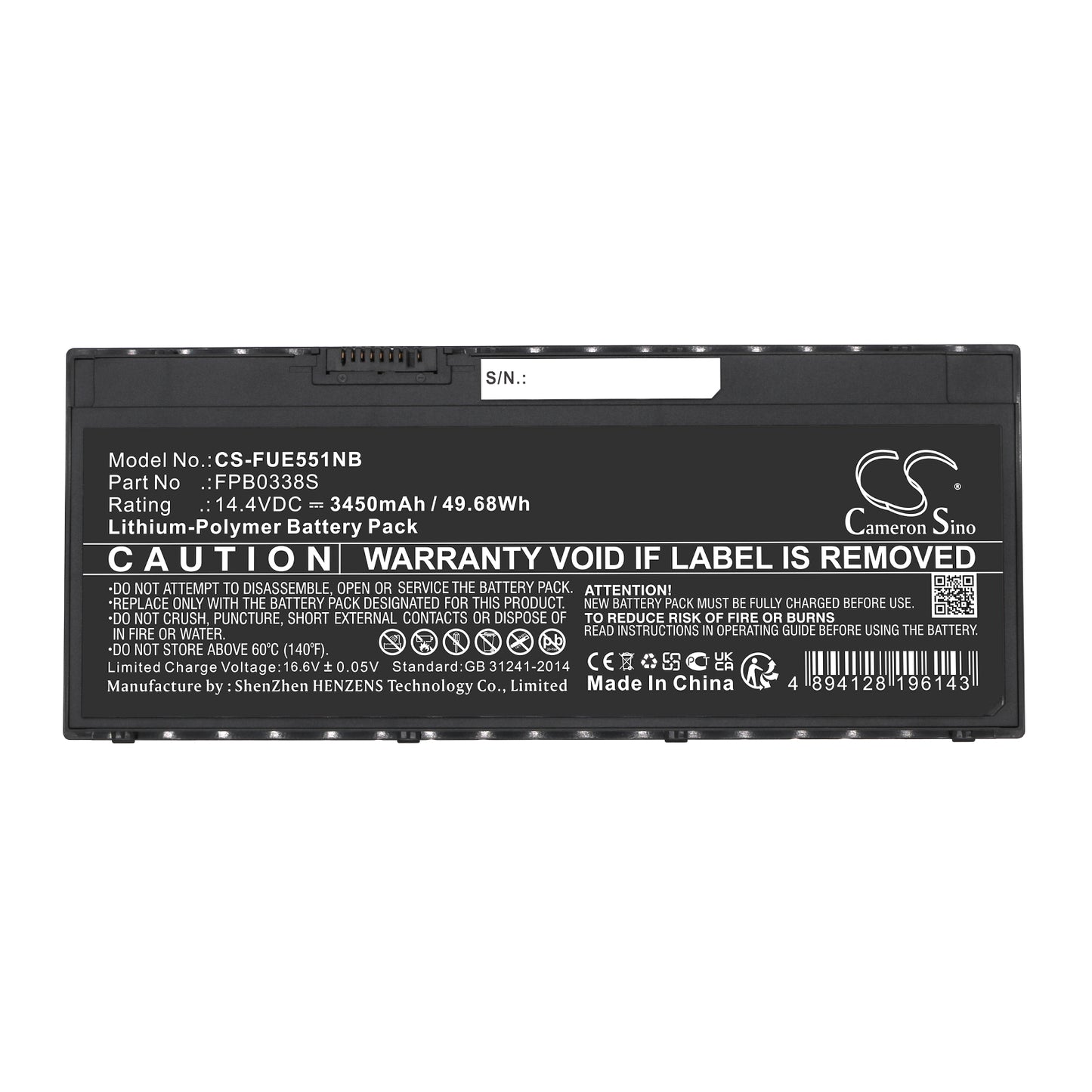 Replacement Battery for Fujitsu LifeBook E448-E4480M35SOIT – Notebook, Laptop – 3450mAh / 14.4V - image 3