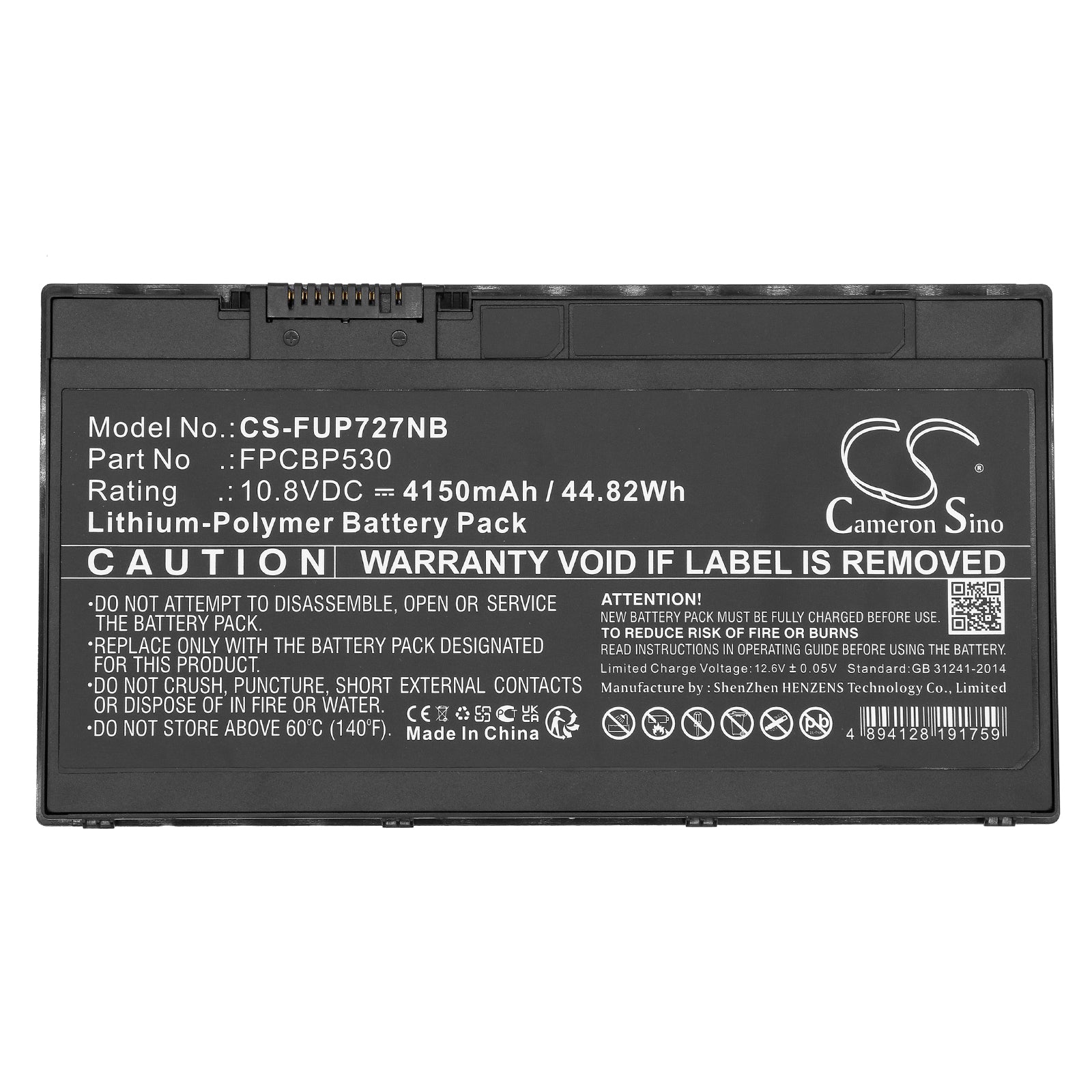 Replacement Battery for Fujitsu LifeBook U727 – Notebook, Laptop – 4150mAh / 10.8V - image 3